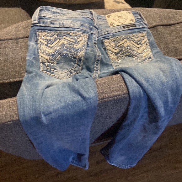 miss me blue jeans and the size is 12 in girls. color: blue - Picture 2 of 2